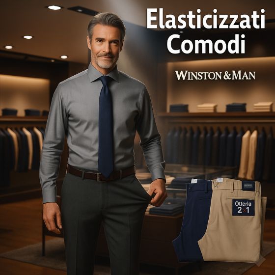 pantaloni eleganti elasticizzati