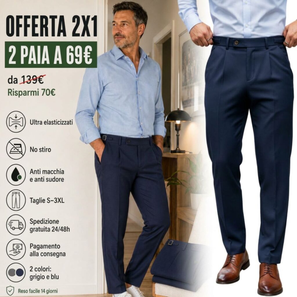 pantaloni eleganti elasticizzati